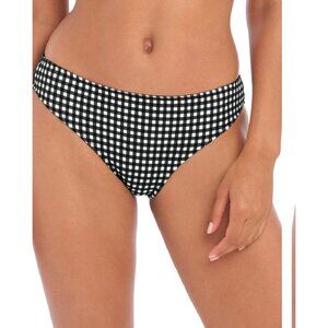Freya Check In Bikini Brief Black & White Monochrome Plaid M